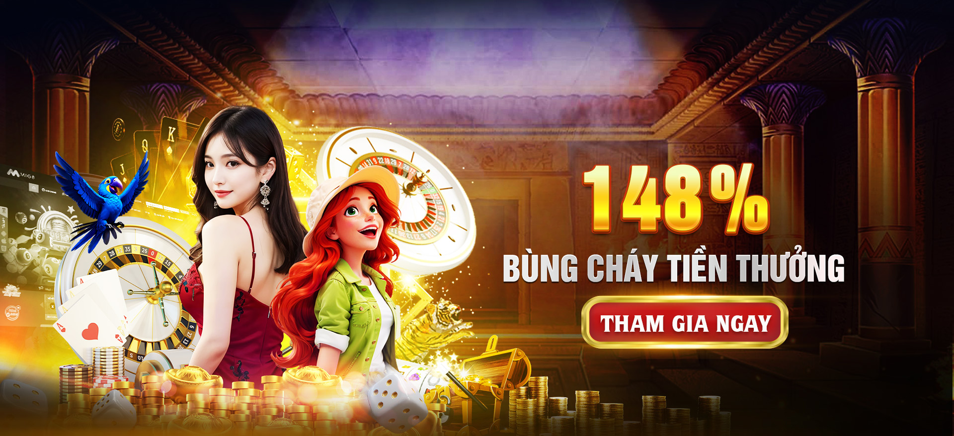 Hình ảnh quảng cáo của win58 hiển thị nền tảng và các lợi ích
