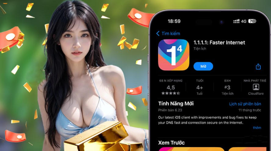 Hình ảnh quảng cáo của win58 hiển thị nền tảng và các lợi ích